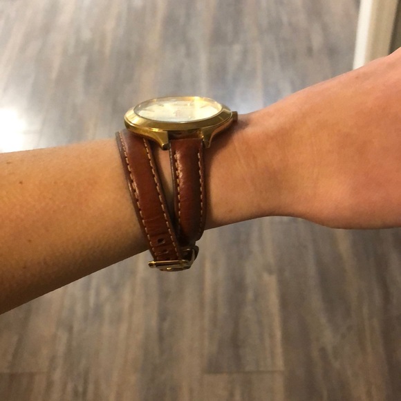Michael Kors Leather Wrap Watch - Picture 2 of 2